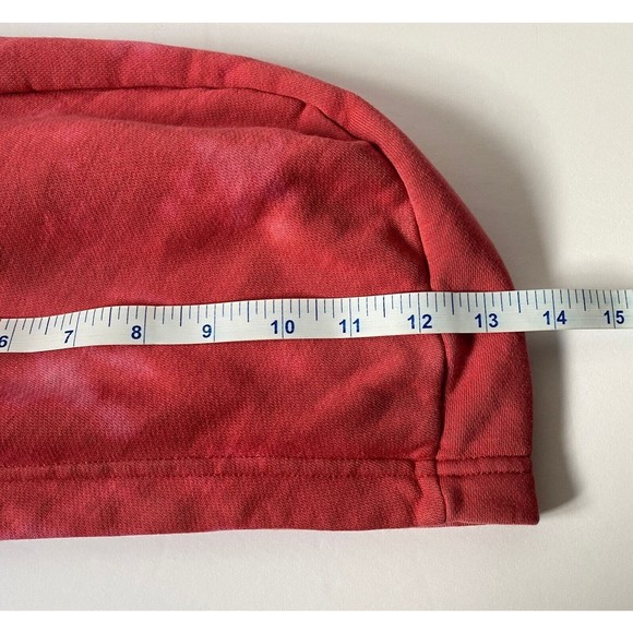 Nike Hoodie Women Medium Pink Tie Dye Pullover Kangaroo Pocket Logo Mock Neck - Picture 10 of 11